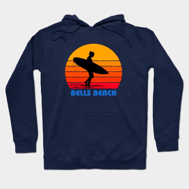 Bells Beach Australia Surfer Sun Hoodie by AKdesign